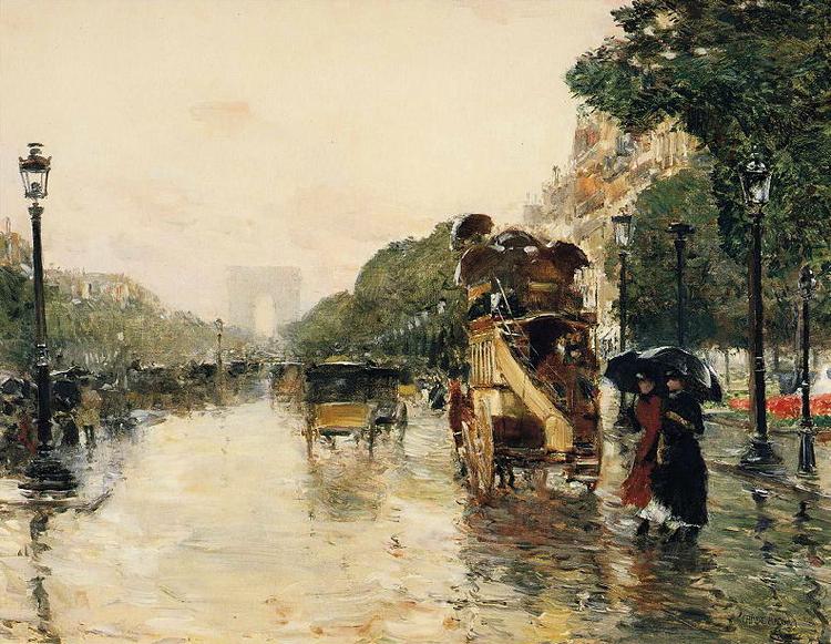 Childe Hassam Champs Elysees Paris china oil painting image